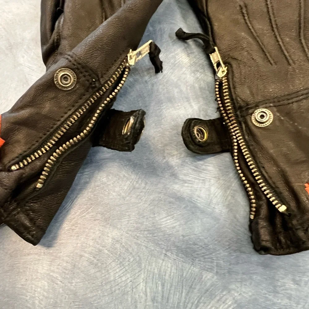Harley Davidson Black Leather Gloves XS